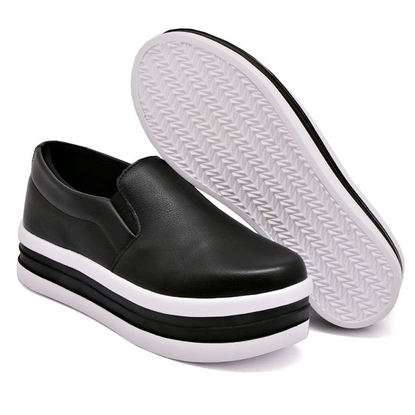 Slip on preto sola alta top