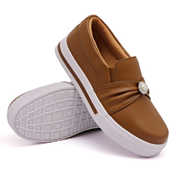 Slip On Pérola Caramelo DKShoes