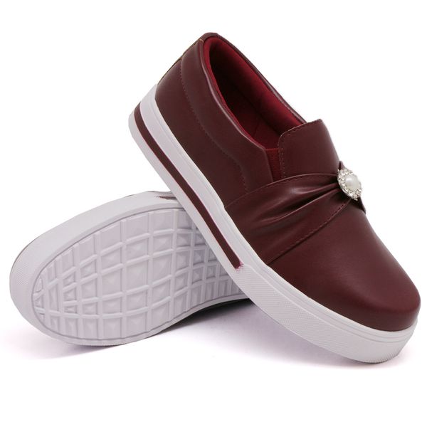 Slip On Pérola Marsala DKShoes