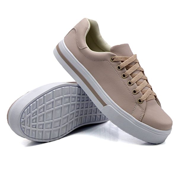 Tênis Casual Pietra Listra Rosê DKShoes