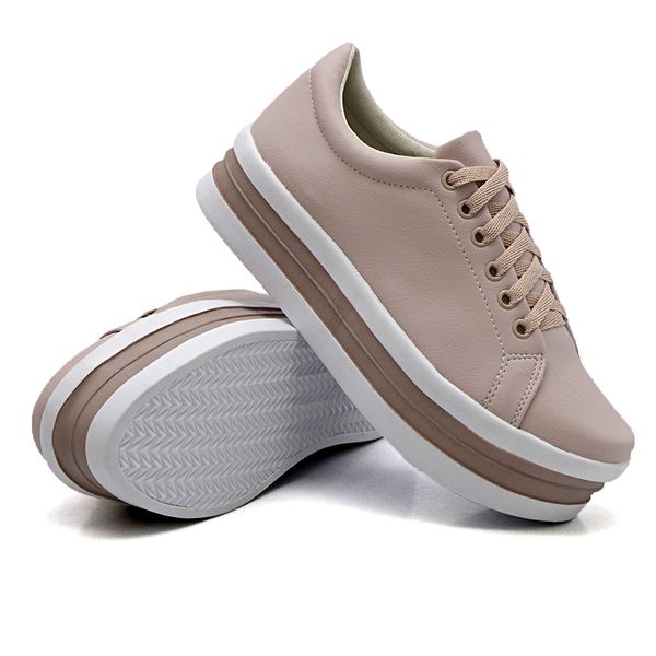 Tênis Casual Siena Sola Alta Rosê DKShoes