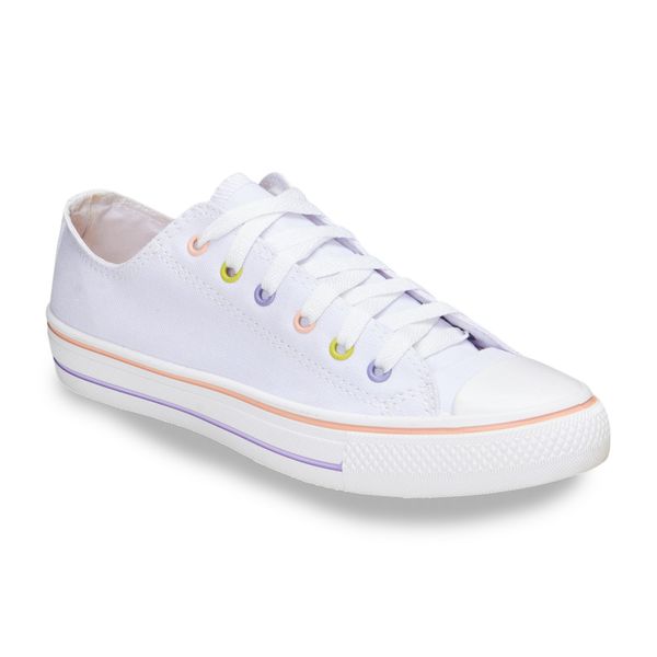 Tênis KC Star Branco Colorido Feminino