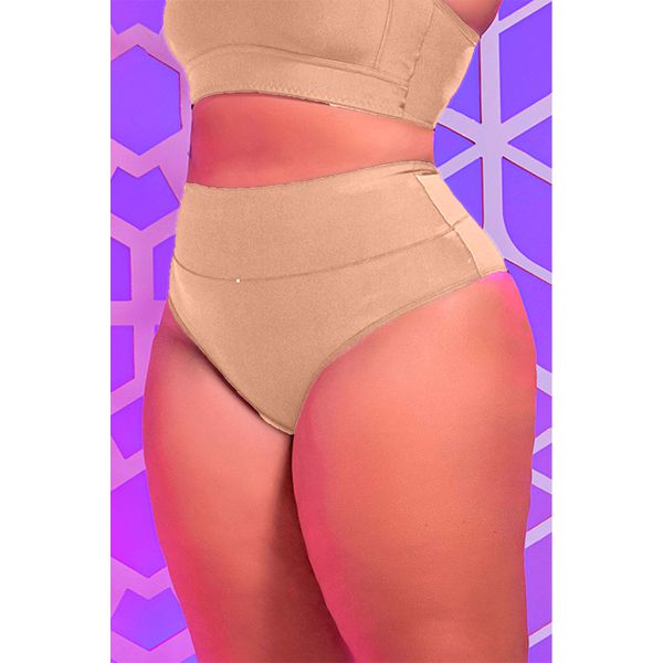 Calça Ritati Modeladora Plus Size em Cetinete Texturado Chocolate