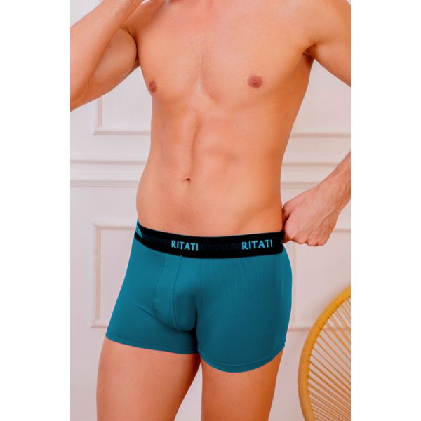 Cueca Microfibra Boxer Azul