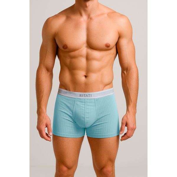Cueca Microfibra Boxer Azul Claro
