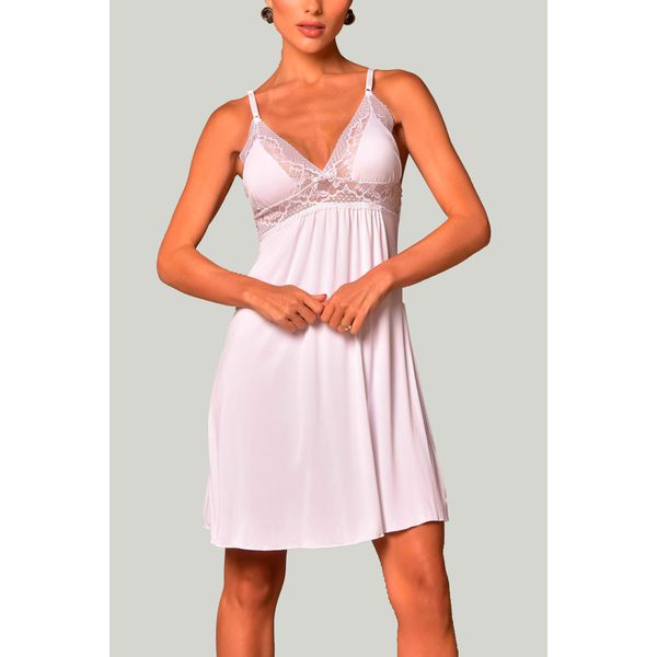 Camisola Ritati em Liganete com Renda Branco