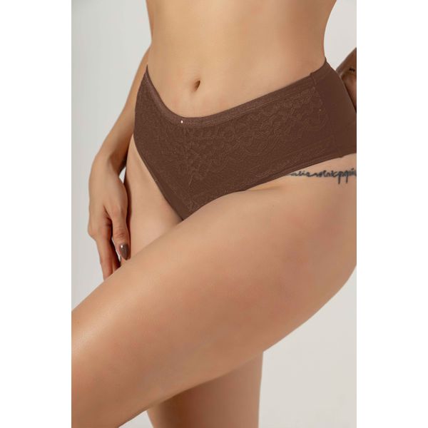 Calça Ritati Sustentação Cetinete com Renda Castanho