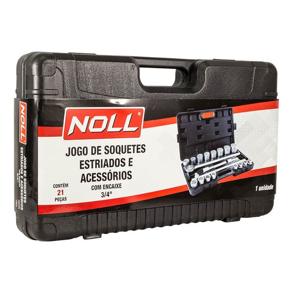 Jogo de Soquetes Estriados Encaixe 3/4'' 21 Peças 405,0110 - NOLL ...