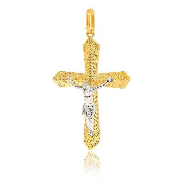 Crucifixo Em Ouro 18k Com Jesus Cristo