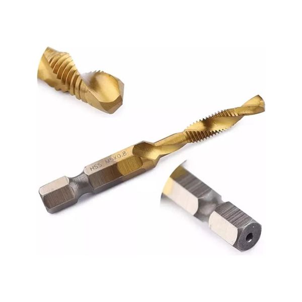 Broca Macho Aço Rápido Revestido Titânio Fura E Faz Rosca M4