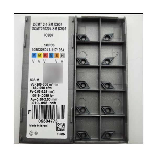 Inserto Pastilha Dcmt 070204 Iscar Caixa Com 10 Unidades 