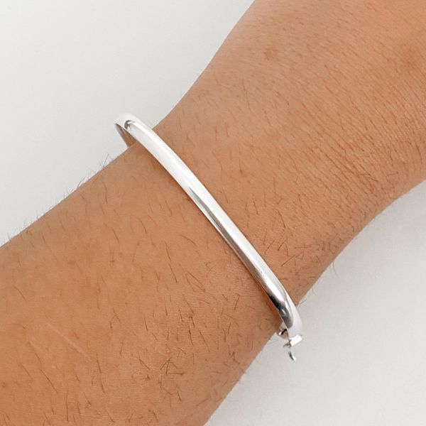 Bracelete Prata Legítima 925 Fio Meia Cana 4 milímetros