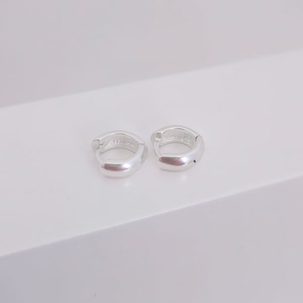 Argola Click Lisa Fio 4mm Prata 925