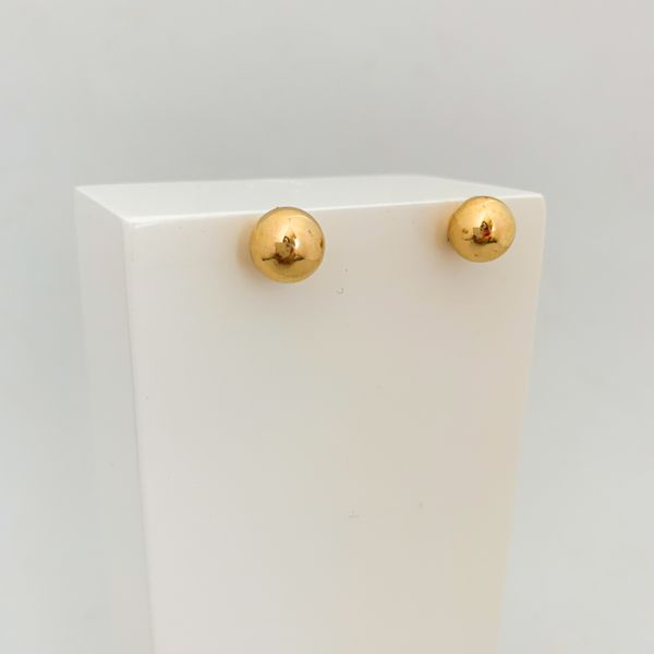 Brinco Bola 10mm Banhado a Ouro 18k