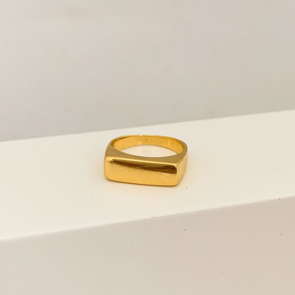 Anel Sinete Banhado a Ouro 18k 
