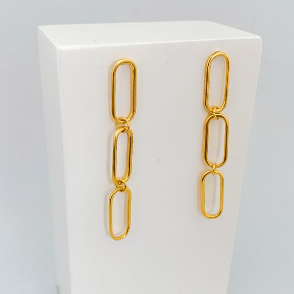 Brinco Elos Finos Banhado a Ouro 18k