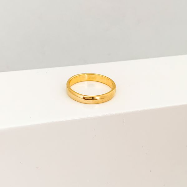 Aliança Abaulada Banhado a Ouro 18k