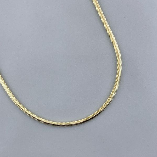 Corrente Lacraia Semijoia Banhada a Ouro 18k