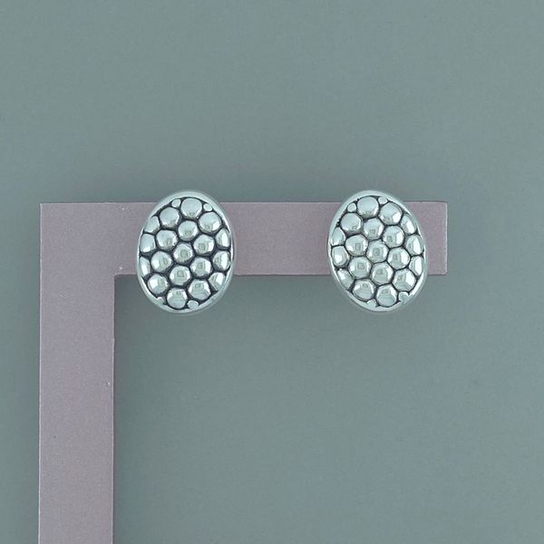 Brinco Prata Legitima 925 Envelhecido Oval Eletro Formação 