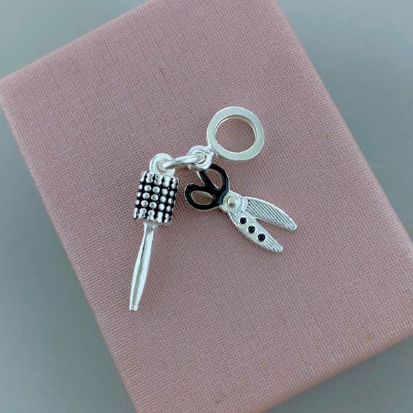 Berloque Prata Legitima 925 Cabelereiro 