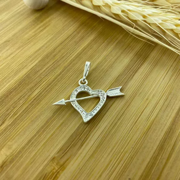 Pingente Coração Com Zircônia Prata 925