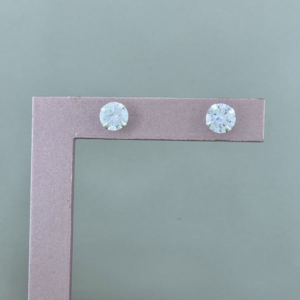 Brinco Solitario Zirconia 8mm Prata 925