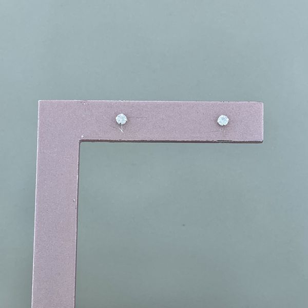 Brinco Solitario Zirconia 3mm Prata 925
