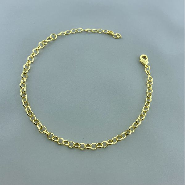 Pulseira Elo Portugues Semijoia Banhada a Ouro 18k