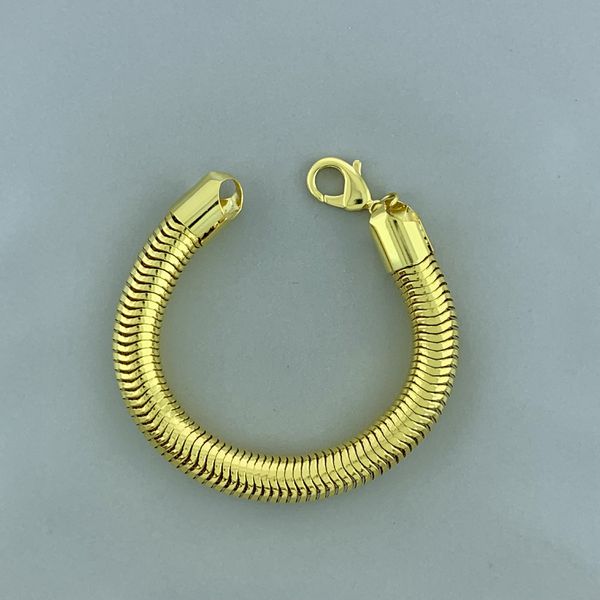Pulseira Lacraia Redonda Semijoia Banhada a Ouro 18k