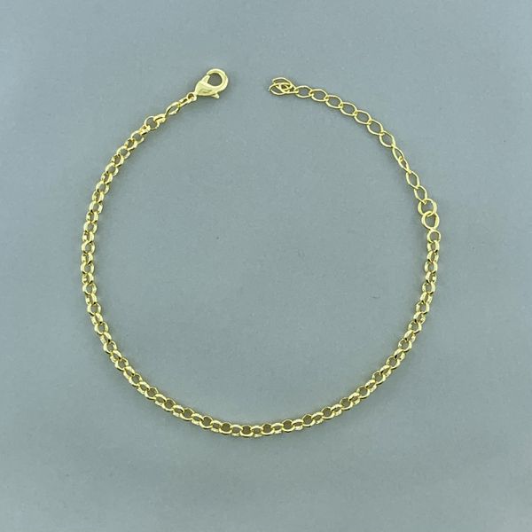 Pulseira Elo Portugues Semijoia Banhada a Ouro 18k