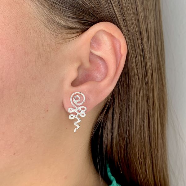 Brinco Prata Legitima 925 Unalome 