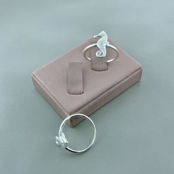 Anel Prata Legitima 925 Cavalo Marinho