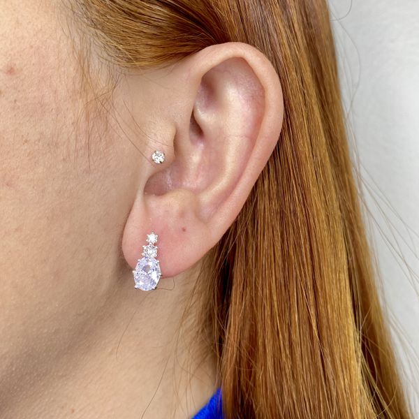 Brinco Com Zirconia Prata 925
