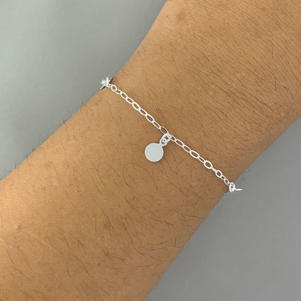 Pulseira com Medalhinha 1,6gr Prata 925