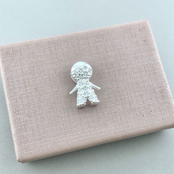 Pingente Menino com Zirconia Prata 925