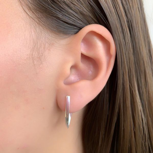 Brinco Prata Legitima 925 Meia Argola Lisa 