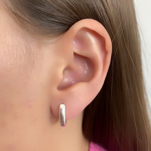 Brinco Prata Legítima 925 Argola Oval Lisa