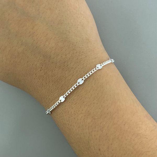 Pulseira Grumet com Trevos 1,9gr Prata 925