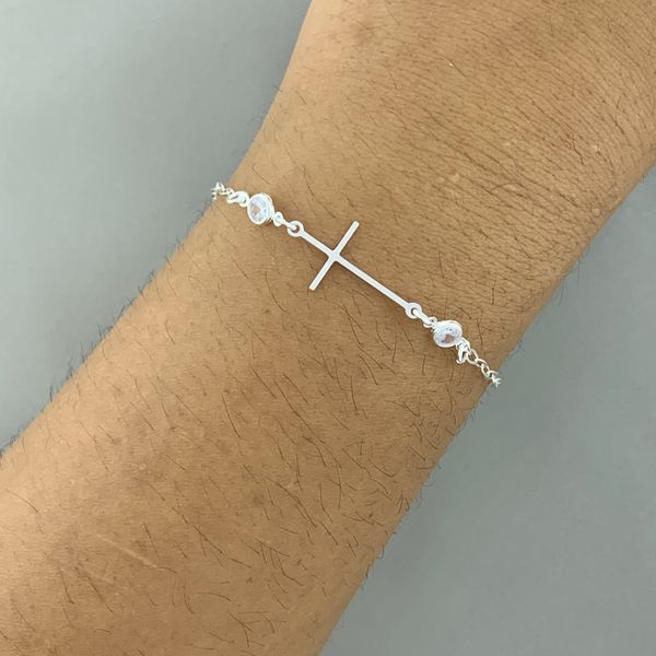 Pulseira Cruz Prata 925