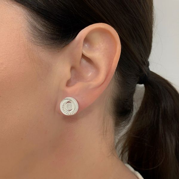 Brinco Prata Legitima 925 Redondo Trabalhado 