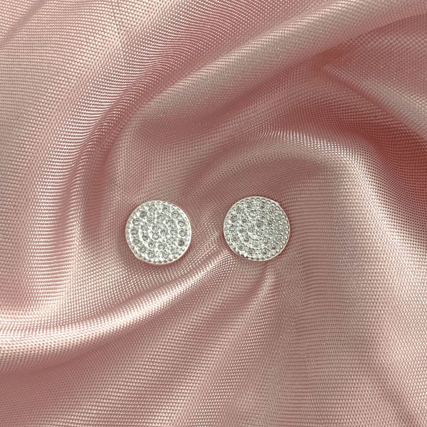 Brinco Redondo com Zirconia Prata 925