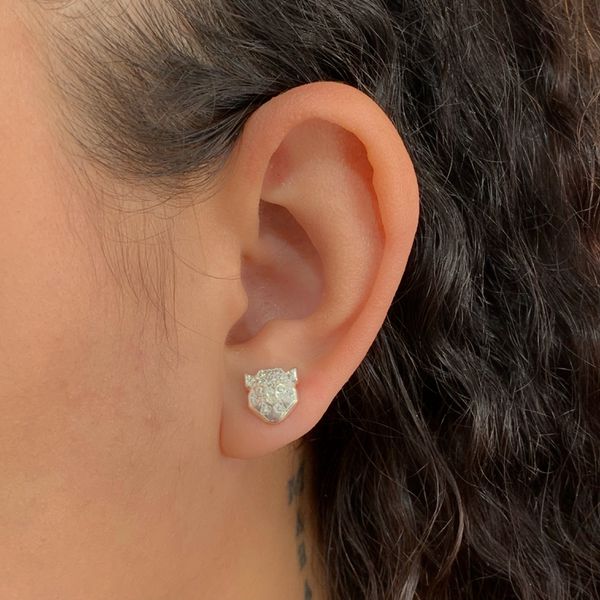 Brinco Prata Legitima 925 Onça com Zirconia 