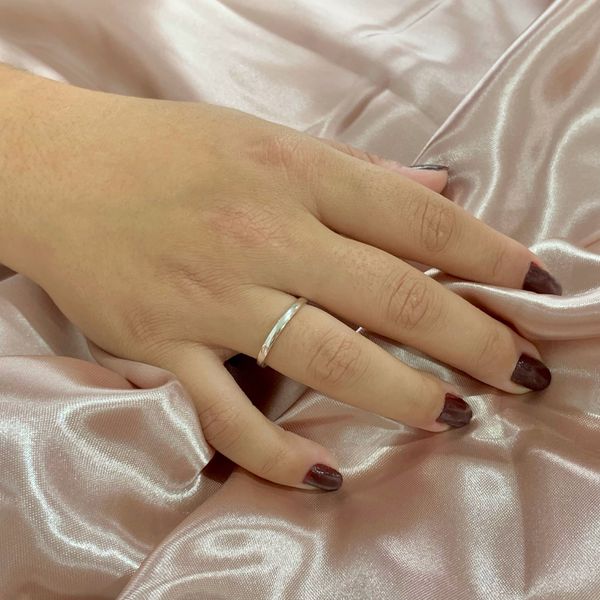 Aliança 2mm Lisa Prata 925