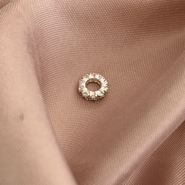 Berloque Prata Legitima 925 Separador Zirconia Cristal