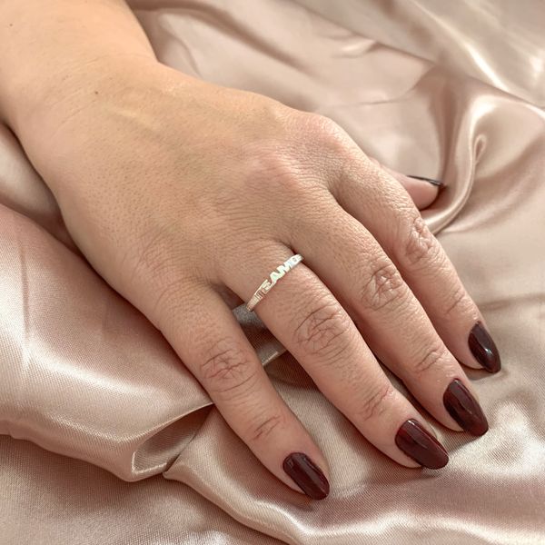 Anel Prata Legítima 925 Escrito Te Amo