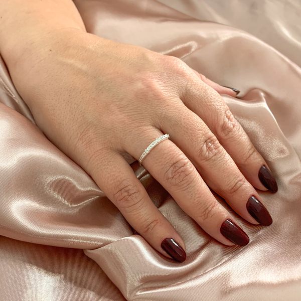 Anel Prata Legitimo 925 Fino com Zirconias Cristal 