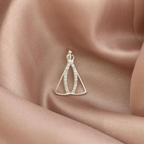 Pingente Nossa Senhora Vazada com Zirconia Prata 925
