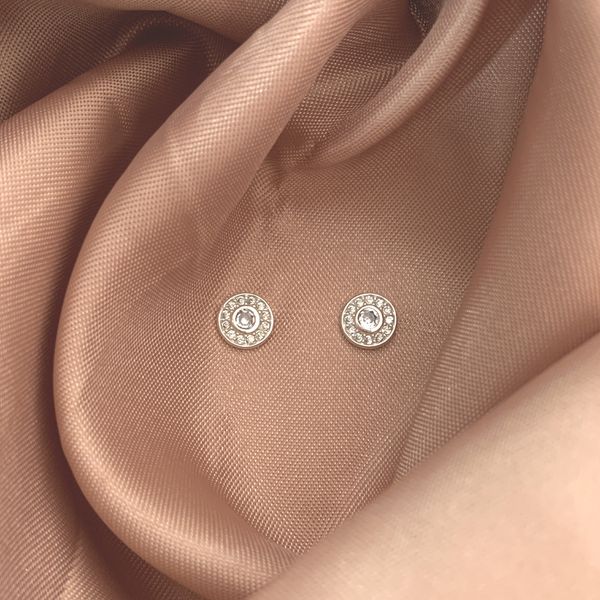 Brinco Redondo com Zirconia Prata 925