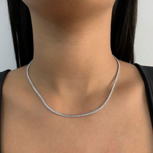 Colar Riviera Cristal Prata 925