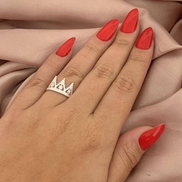 Anel Coroa Prata 925
